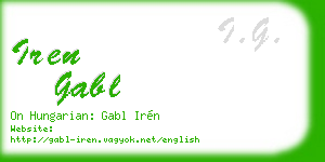iren gabl business card